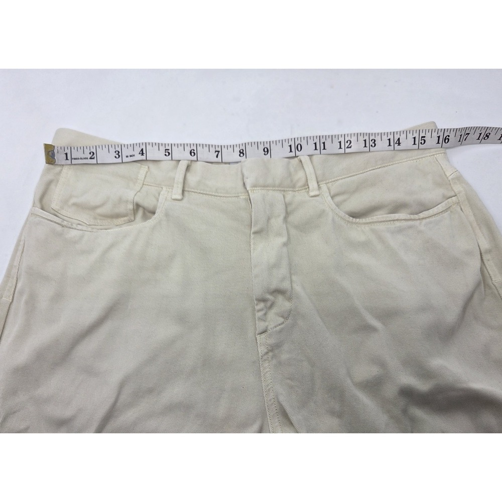 Reiss Men's 5 Pocket Cotton Blend Pant Size 32x27 Beige Cream Stretch - Picture 5 of 10